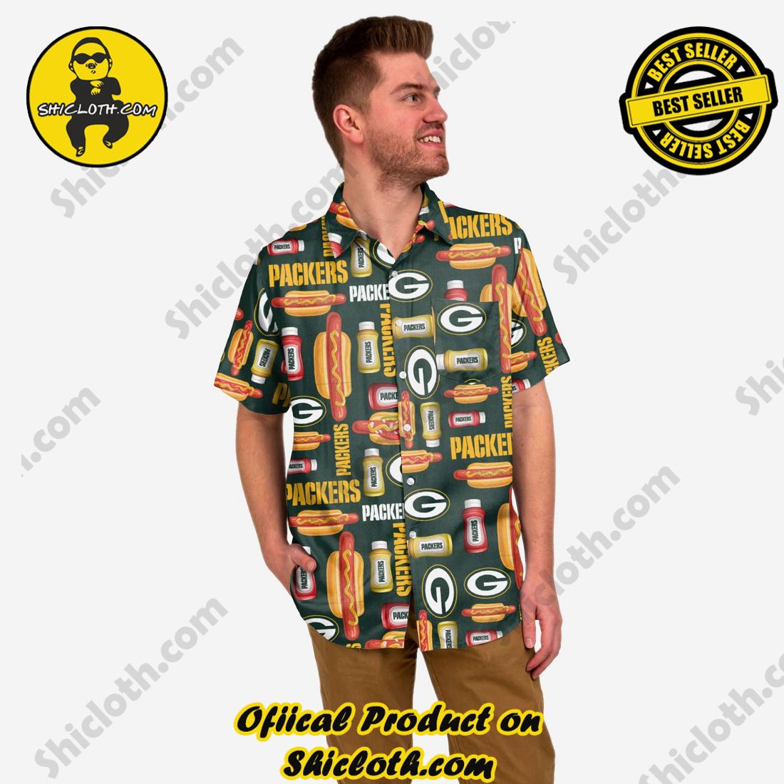 Green Bay Packers Grill Pro Button Up Shirt
