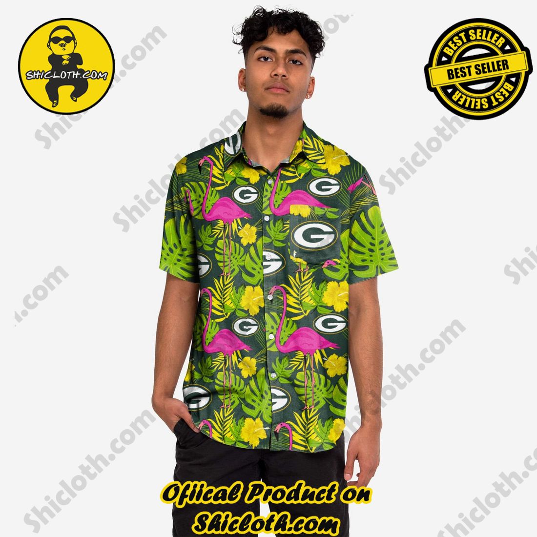 Green Bay Packers Highlights Button Up Shirt