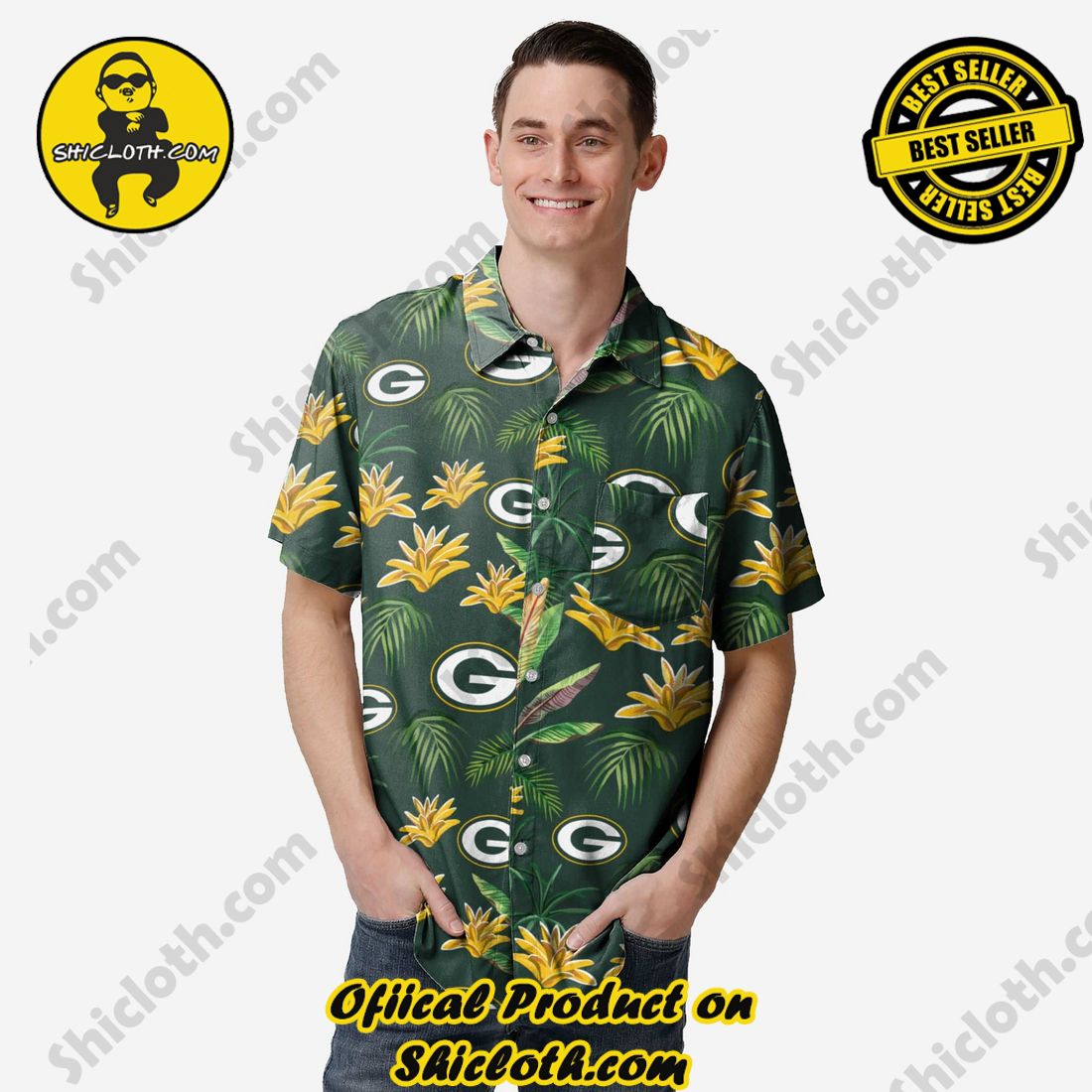 Green Bay Packers Victory Vacay Button Up Shirt