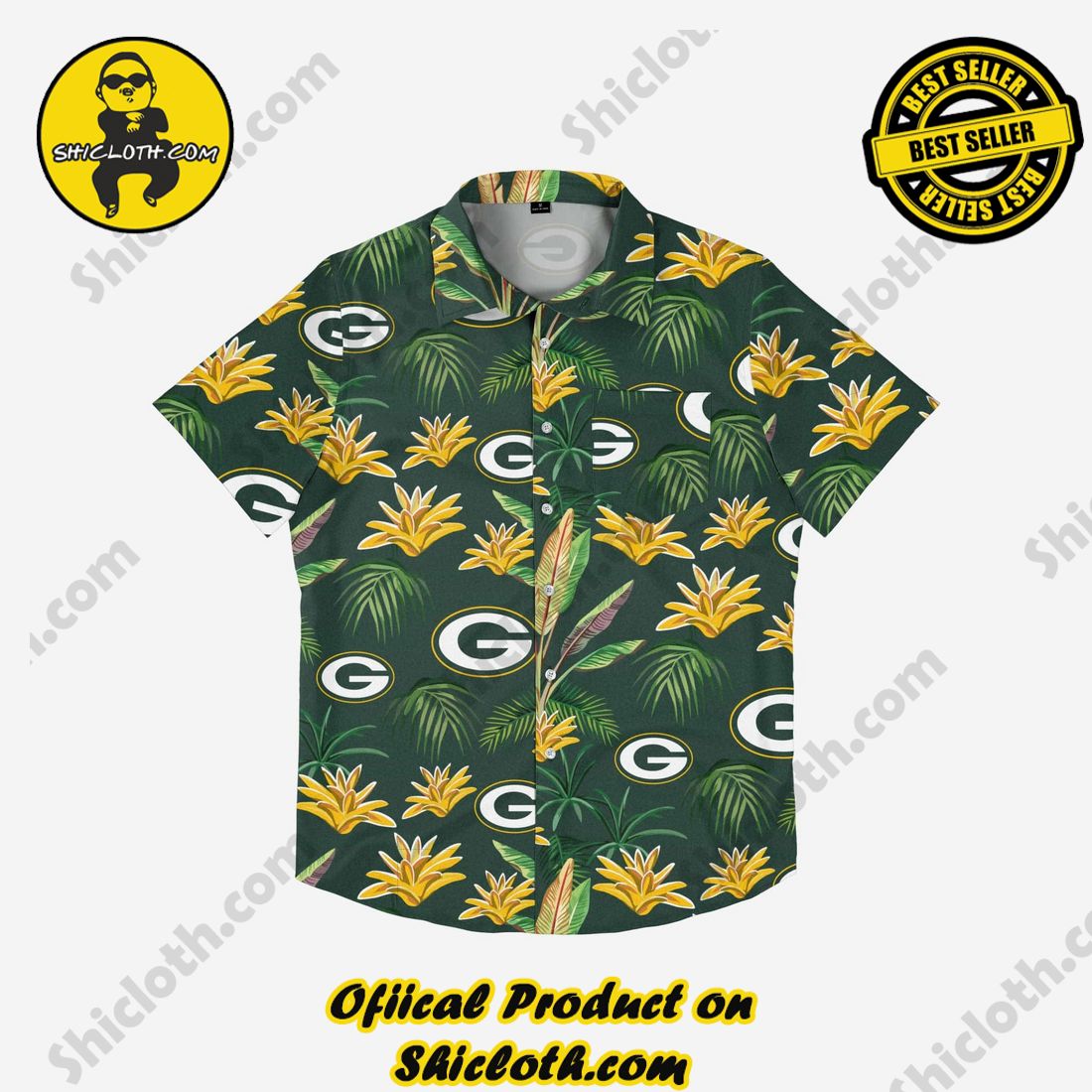 Green Bay Packers Victory Vacay Button Up Shirt 4 Green Bay Packers Victory Vacay Button Up Shirt - Image 4