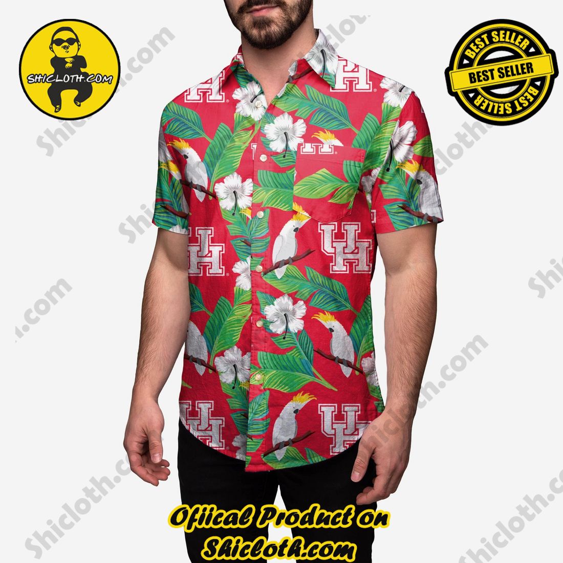 TOP TRENDING Hawaiian Shirt And Short in Shicloth !!! 6 Houston Cougars Floral Button Up Shirt