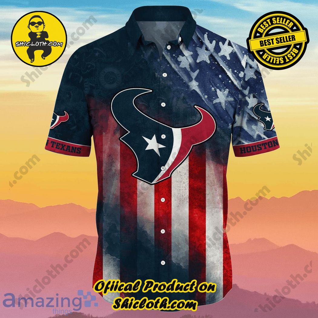 Houston Texans NFL Hawaiian Shirt 4th Of July Independence Day Special Gift  For Men And Women Fans