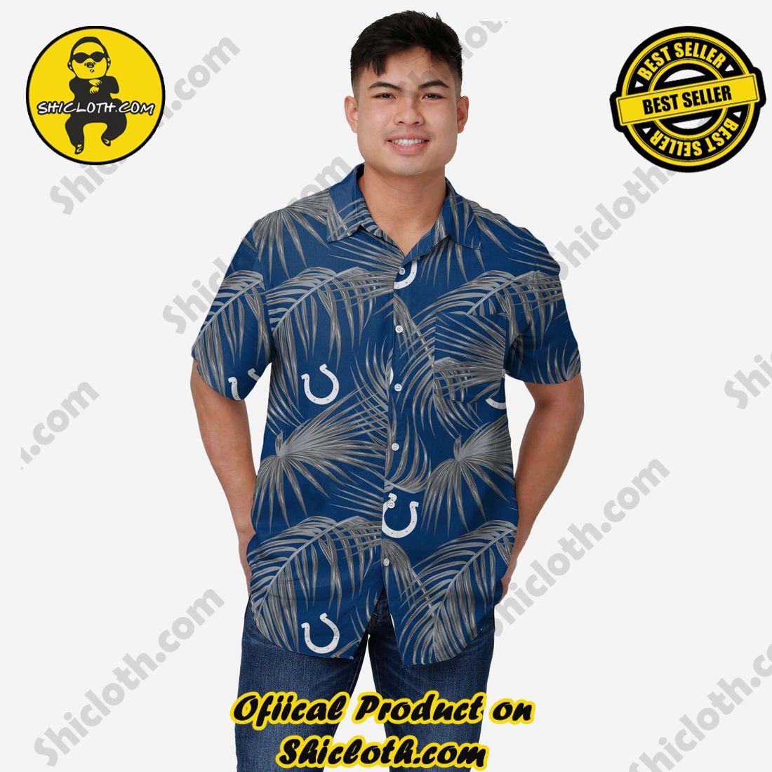Indianapolis Colts Hawaiian Button Up Shirt