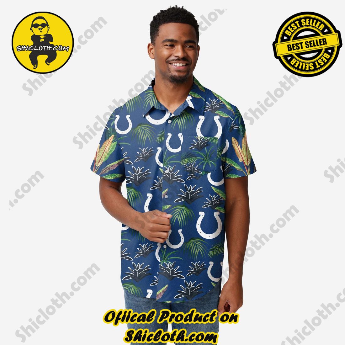 Indianapolis Colts Victory Vacay Button Up Shirt