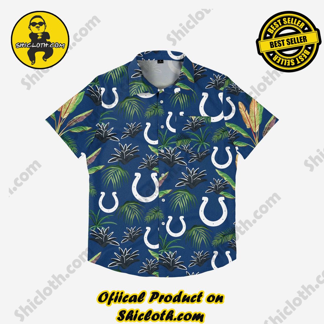 Indianapolis Colts Victory Vacay Button Up Shirt 4 Indianapolis Colts Victory Vacay Button Up Shirt - Image 4