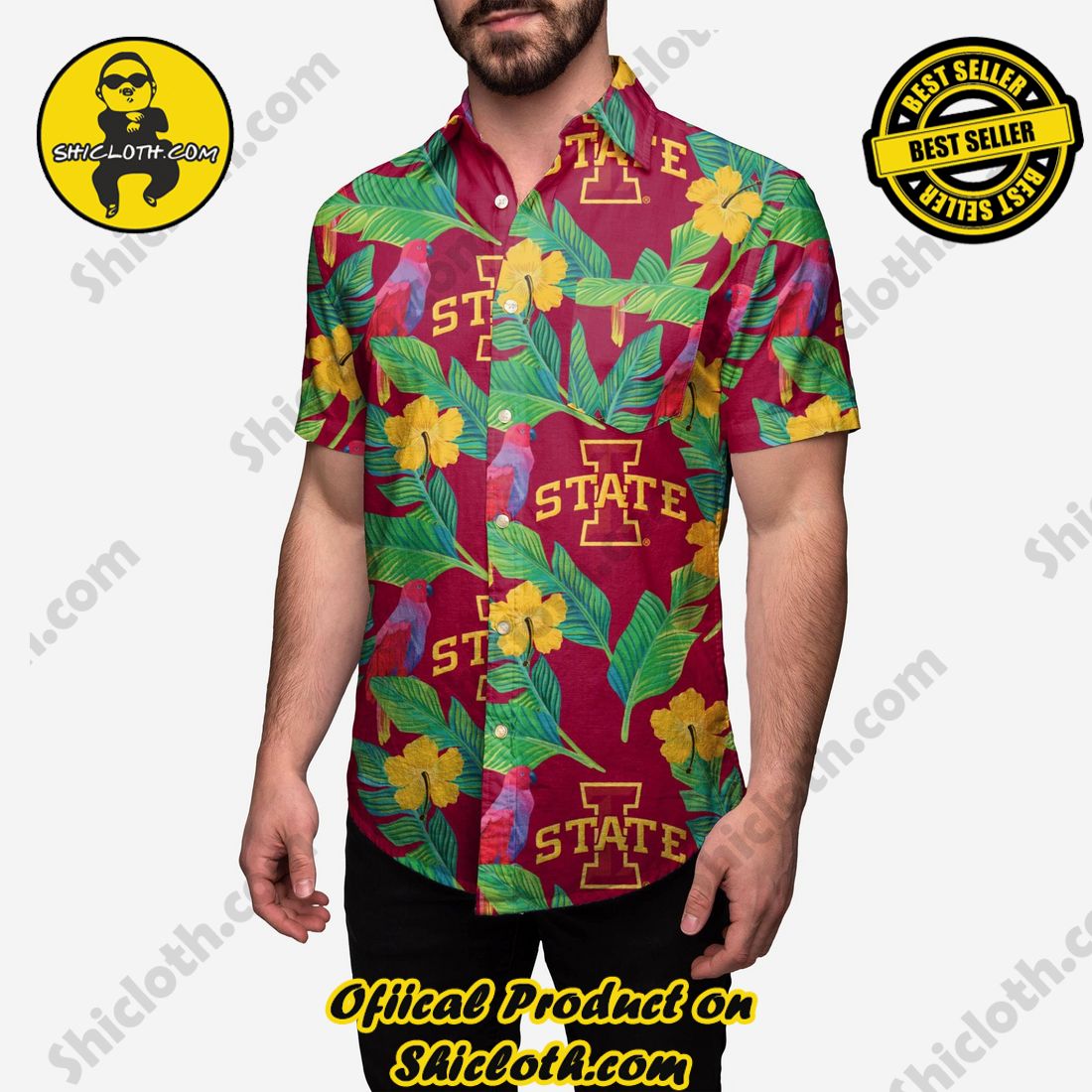 TOP TRENDING Hawaiian Shirt And Short in Shicloth !!! 18 Iowa State Cyclones Floral Button Up Shirt