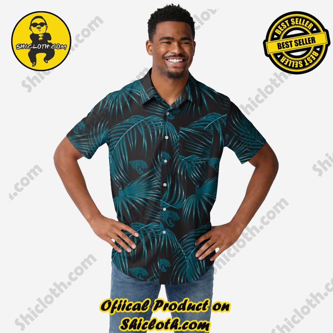 Jacksonville Jaguars Hawaiian Button Up Shirt