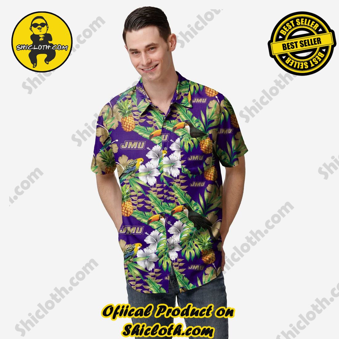 TOP TRENDING Hawaiian Shirt And Short in Shicloth !!! 20 James Madison Dukes Floral Button Up Shirt