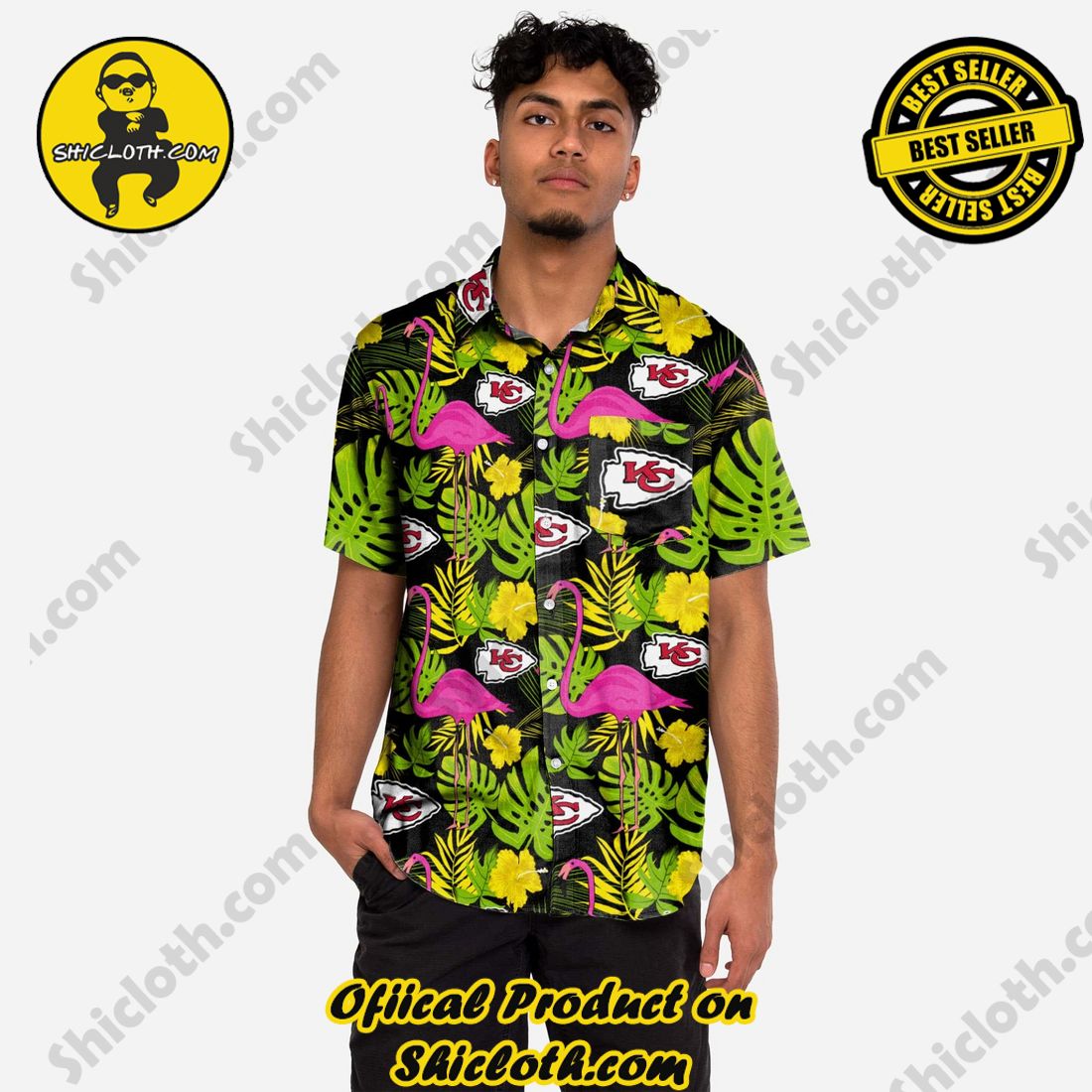 Kansas City Chiefs Highlights Button Up Shirt