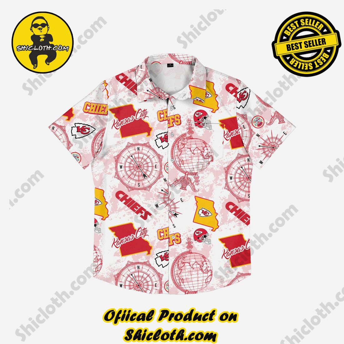 Kansas City Chiefs Mercader Button Up Shirt 3 Kansas City Chiefs Mercader Button Up Shirt - Image 3