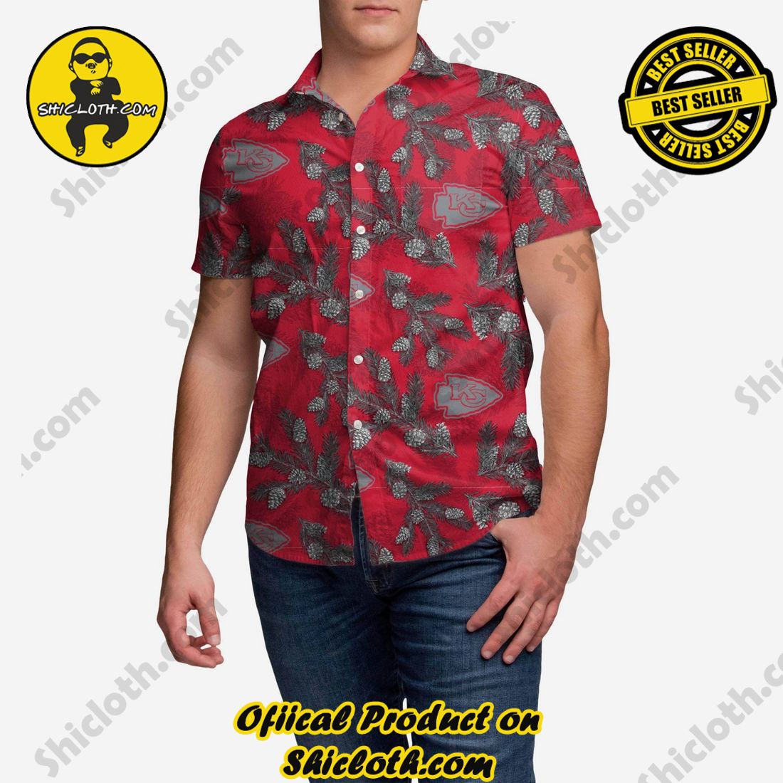 Kansas City Chiefs Pinecone Button Up Shirt