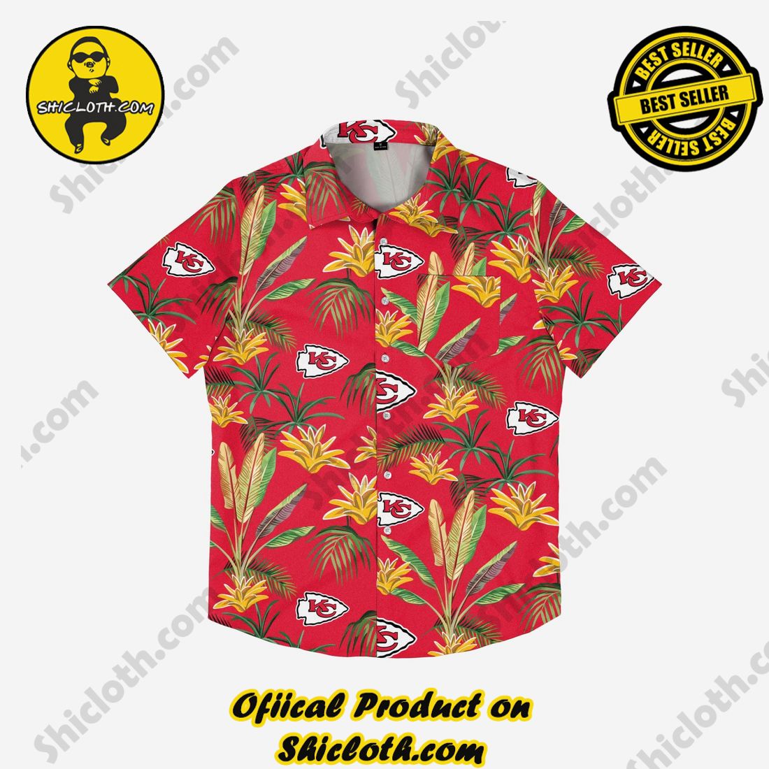 Kansas City Chiefs Victory Vacay Button Up Shirt 4 Kansas City Chiefs Victory Vacay Button Up Shirt - Image 4