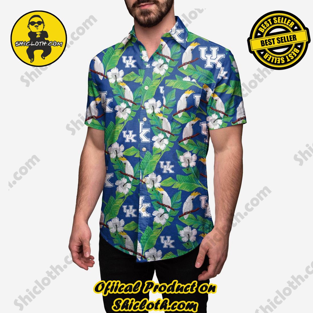 TOP TRENDING Hawaiian Shirt And Short in Shicloth !!! 26 Kentucky Wildcats Floral Button Up Shirt