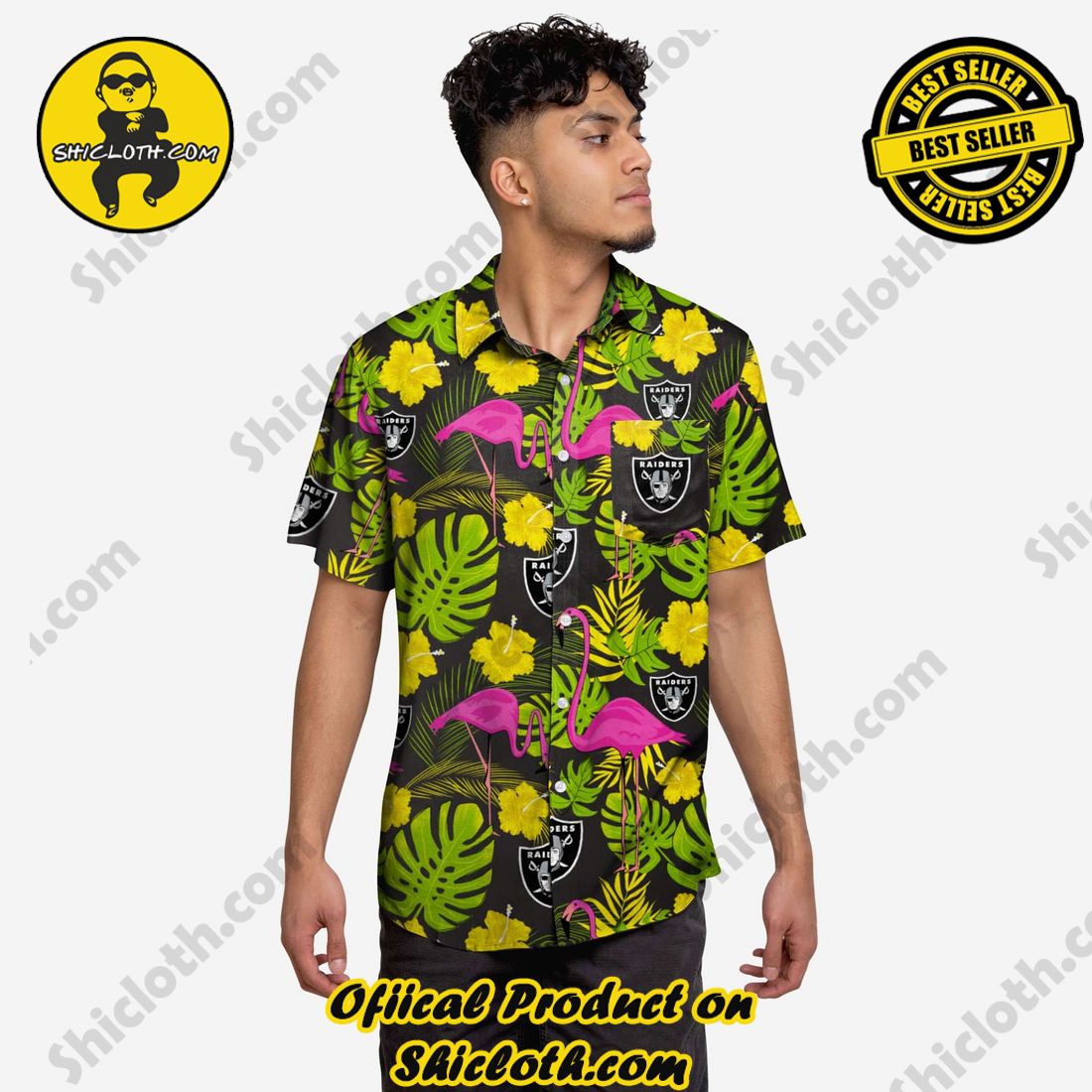 Las Vegas Raiders Highlights Button Up Shirt