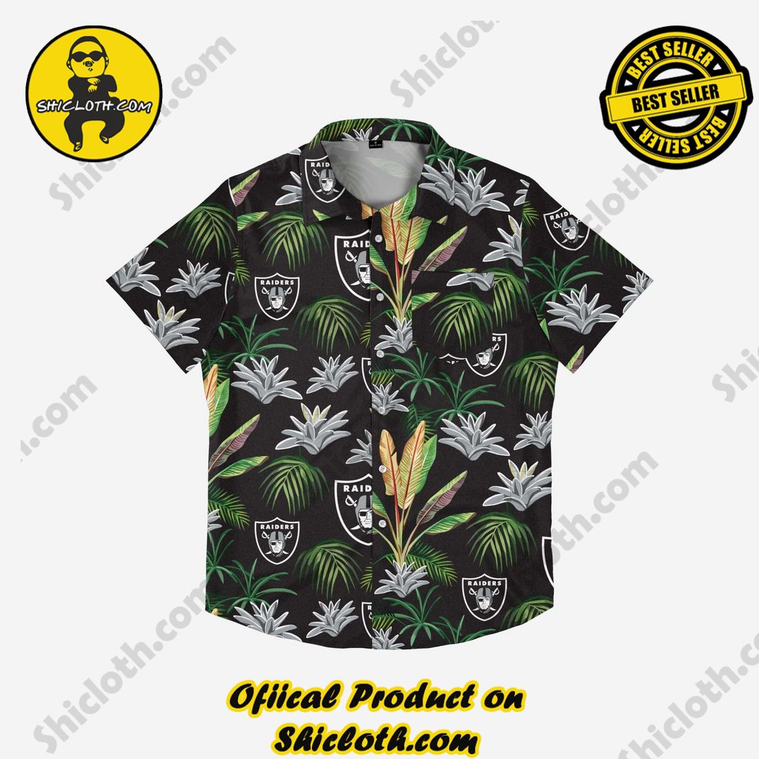 Las Vegas Raiders Victory Vacay Button Up Shirt 4 Las Vegas Raiders Victory Vacay Button Up Shirt - Image 4
