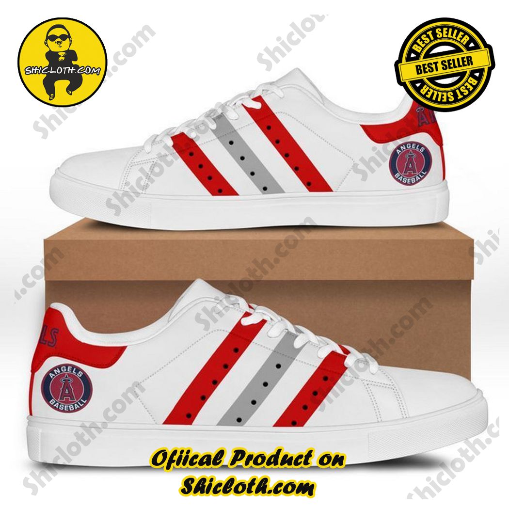 Hot Trending Stan Smith Shoes in Shicloth Store for Christmas 12 Los Angeles Angels Adidas Stan Smith Low Top Shoes Style 2