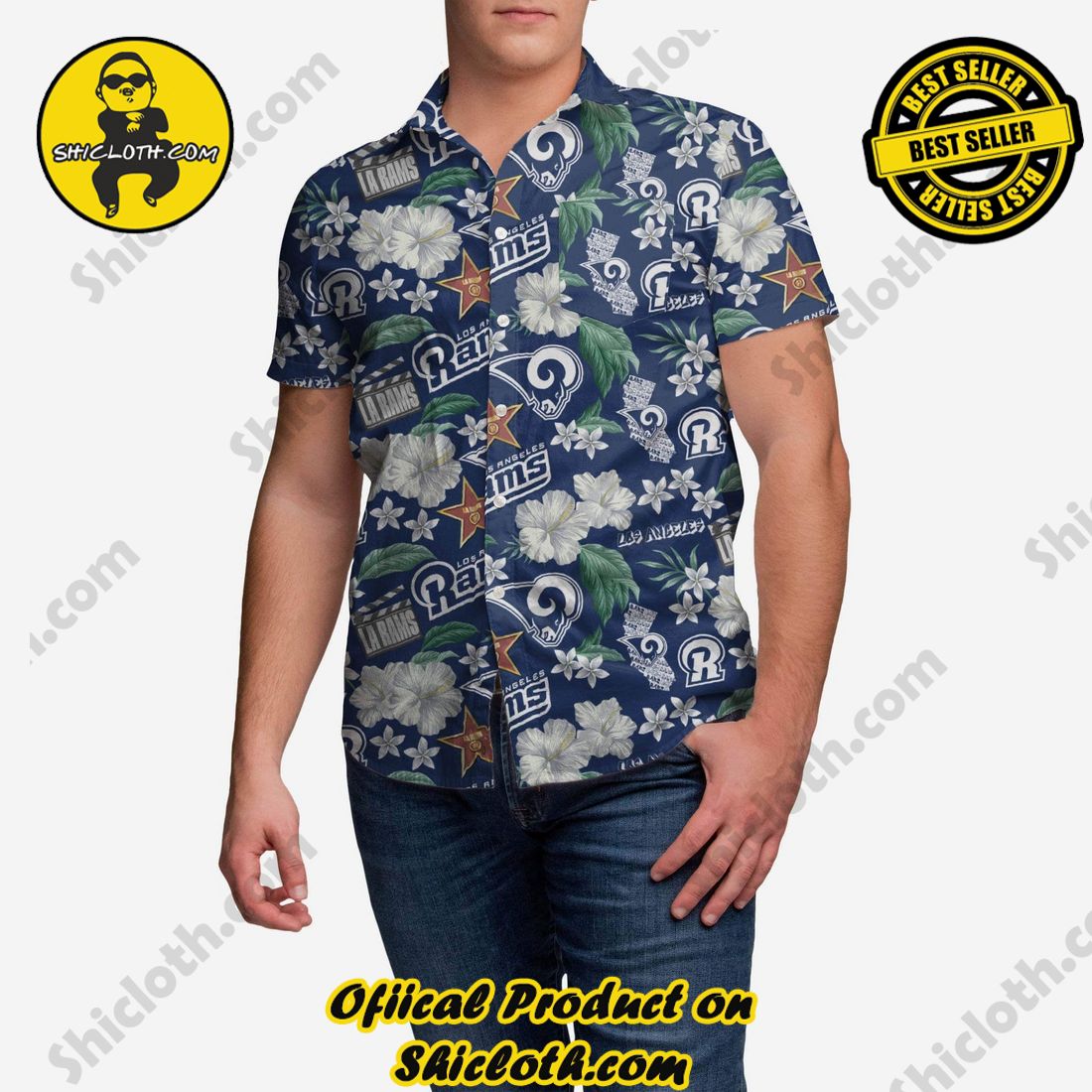 Los Angeles Rams City Style Button Up Shirt