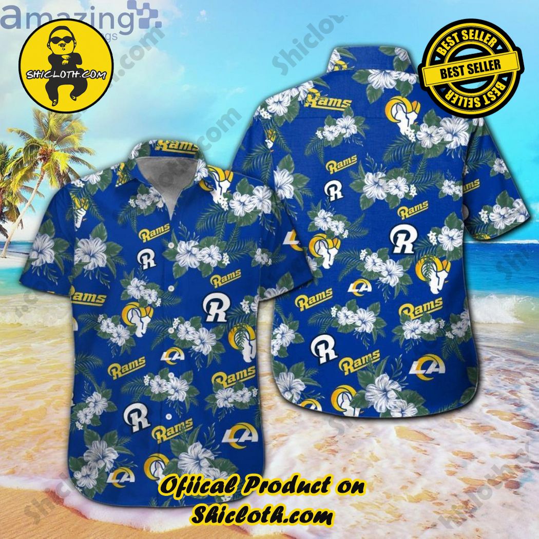 Los Angeles Rams Hawaiian Shirt Mens Summer Button-down Shirt