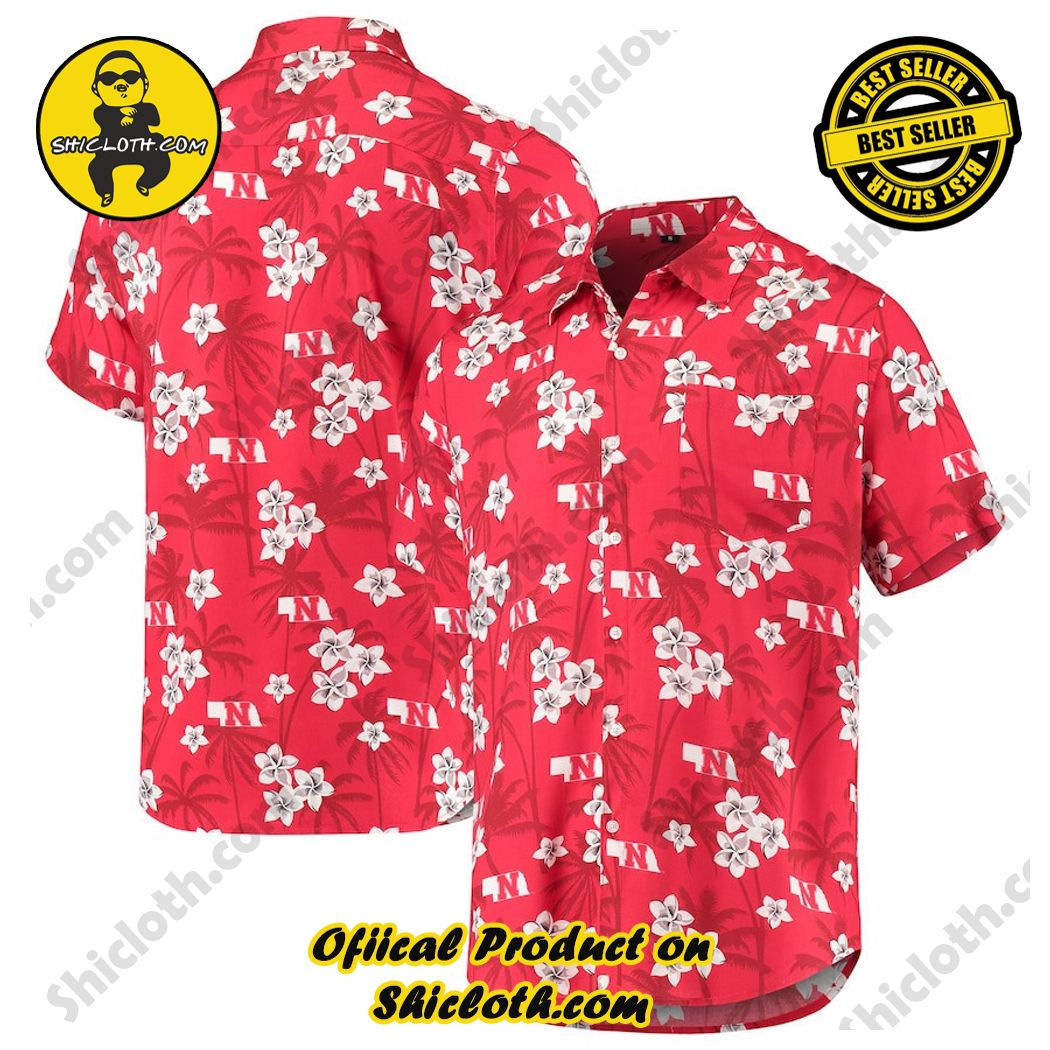 Awesome Aloha NCAA Nebraska Cornhuskers Hawaiian Shirt Beach