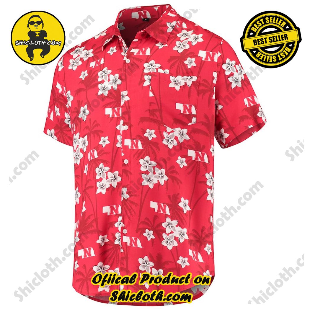 Awesome Aloha NCAA Nebraska Cornhuskers Hawaiian Shirt Beach