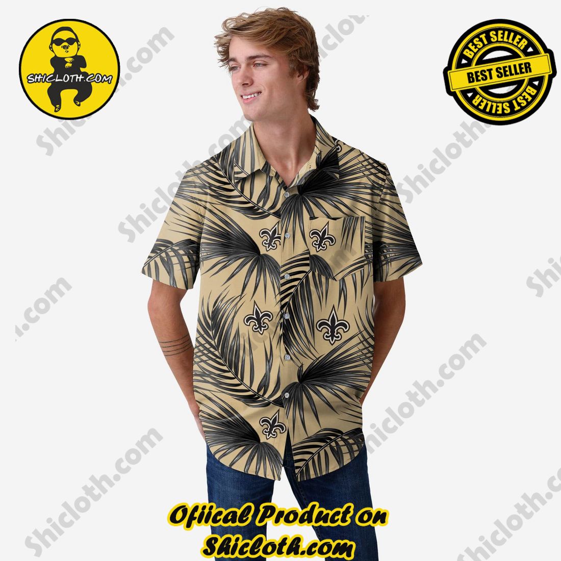 THE BEST Hawaiian Shirt And Short in Shicloth 19 New Orleans Saints Hawaiian Button Up Shirt