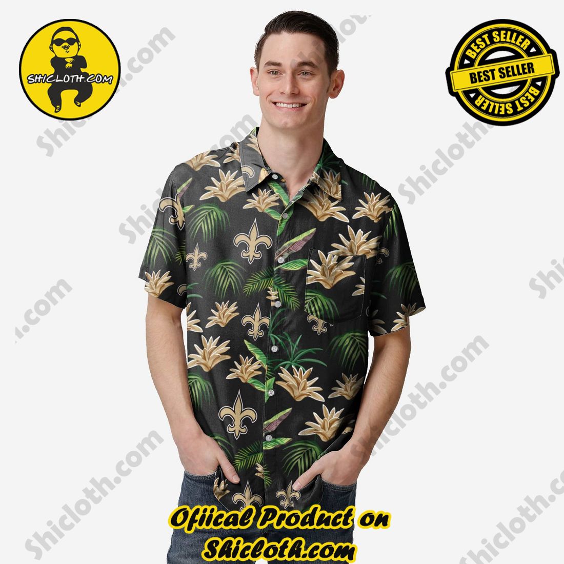 Top Top Hawaiian Shirt And Short in Shicloth 4 New Orleans Saints Victory Vacay Button Up Shirt