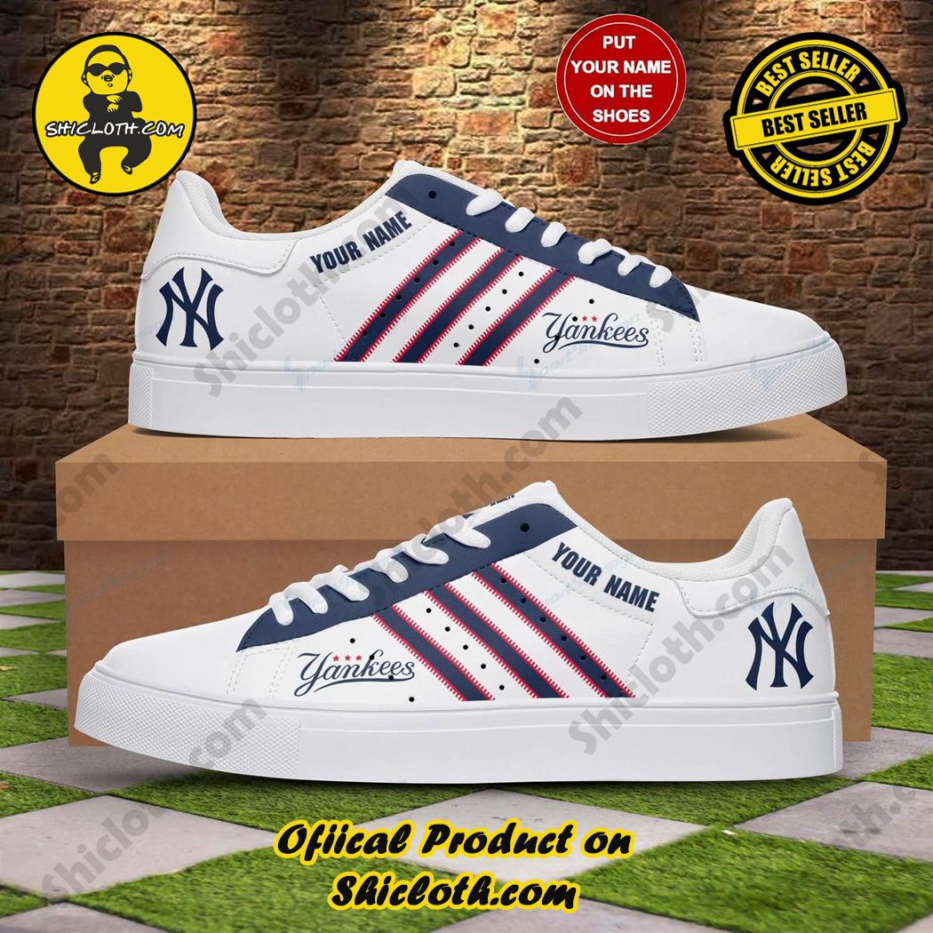 Hot Trending Stan Smith Shoes in Shicloth Store for Christmas 29 New York Yankees Football Adidas Stan Smith Shoes, Custome Name