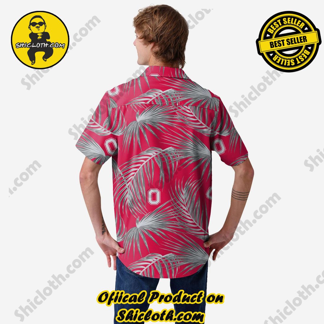 Ohio State Buckeyes Hawaiian Button Up Shirt 2 Ohio State Buckeyes Hawaiian Button Up Shirt - Image 2