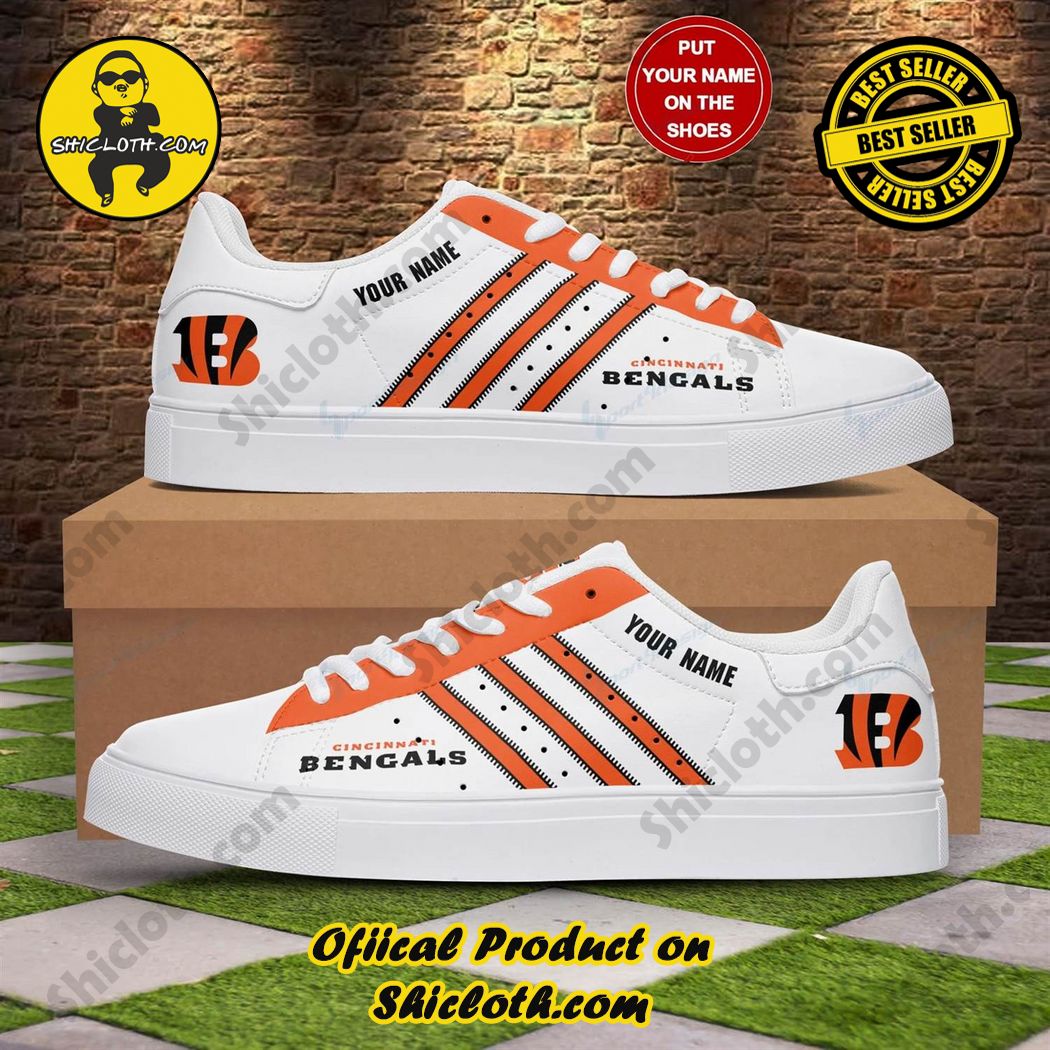 Hot Trending Stan Smith Shoes in Shicloth Store for Christmas 32 Personalized Logo Cincinnati Bengals Adidas Stan Smith Shoes, Custom Name