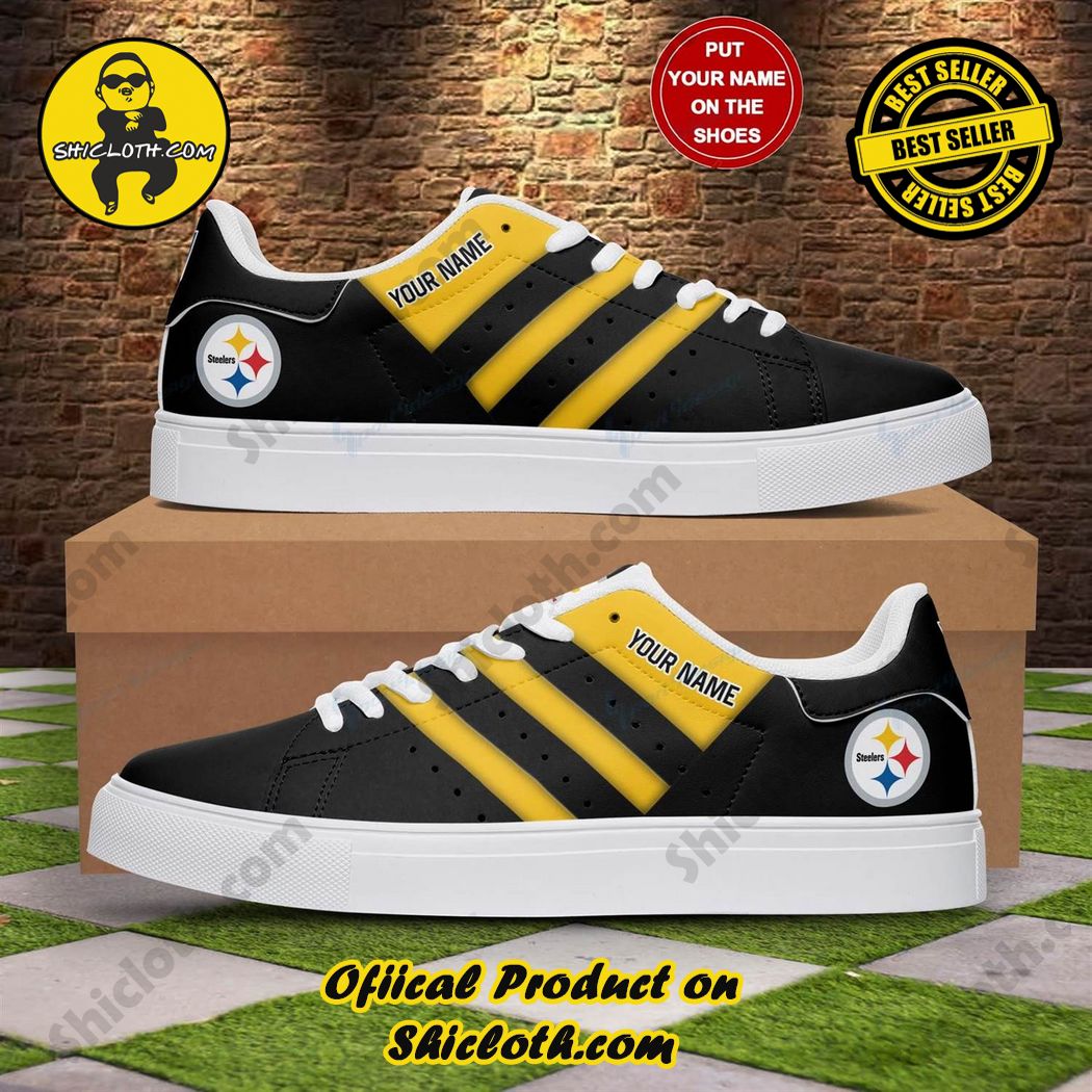 Hot Trending Stan Smith Shoes in Shicloth Store for Christmas 34 Personalized Pittsburgh Steelers NFL Adidas Stan Smith Shoes, Custom Name