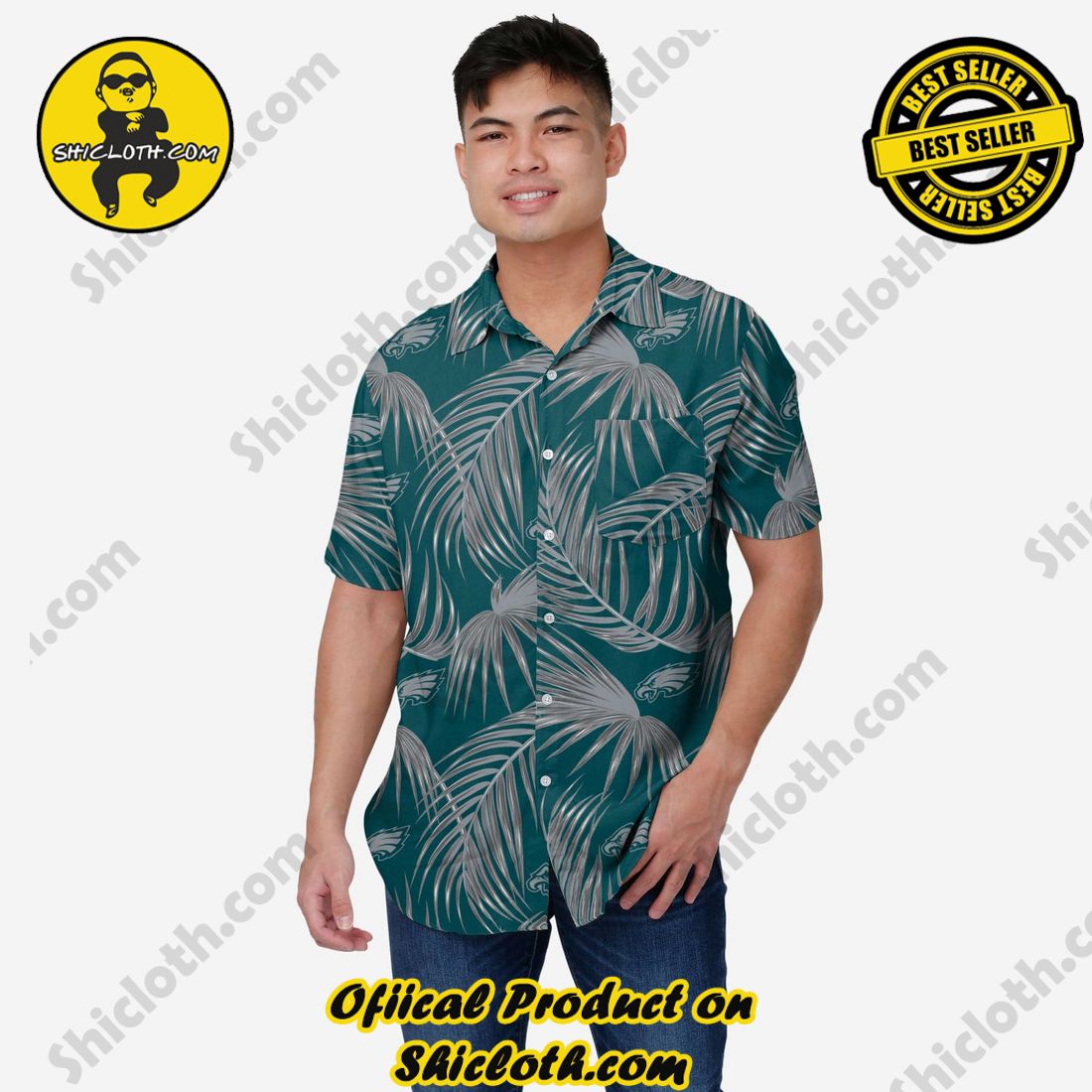 Top Top Hawaiian Shirt And Short in Shicloth 23 Philadelphia Eagles Hawaiian Button Up Shirt