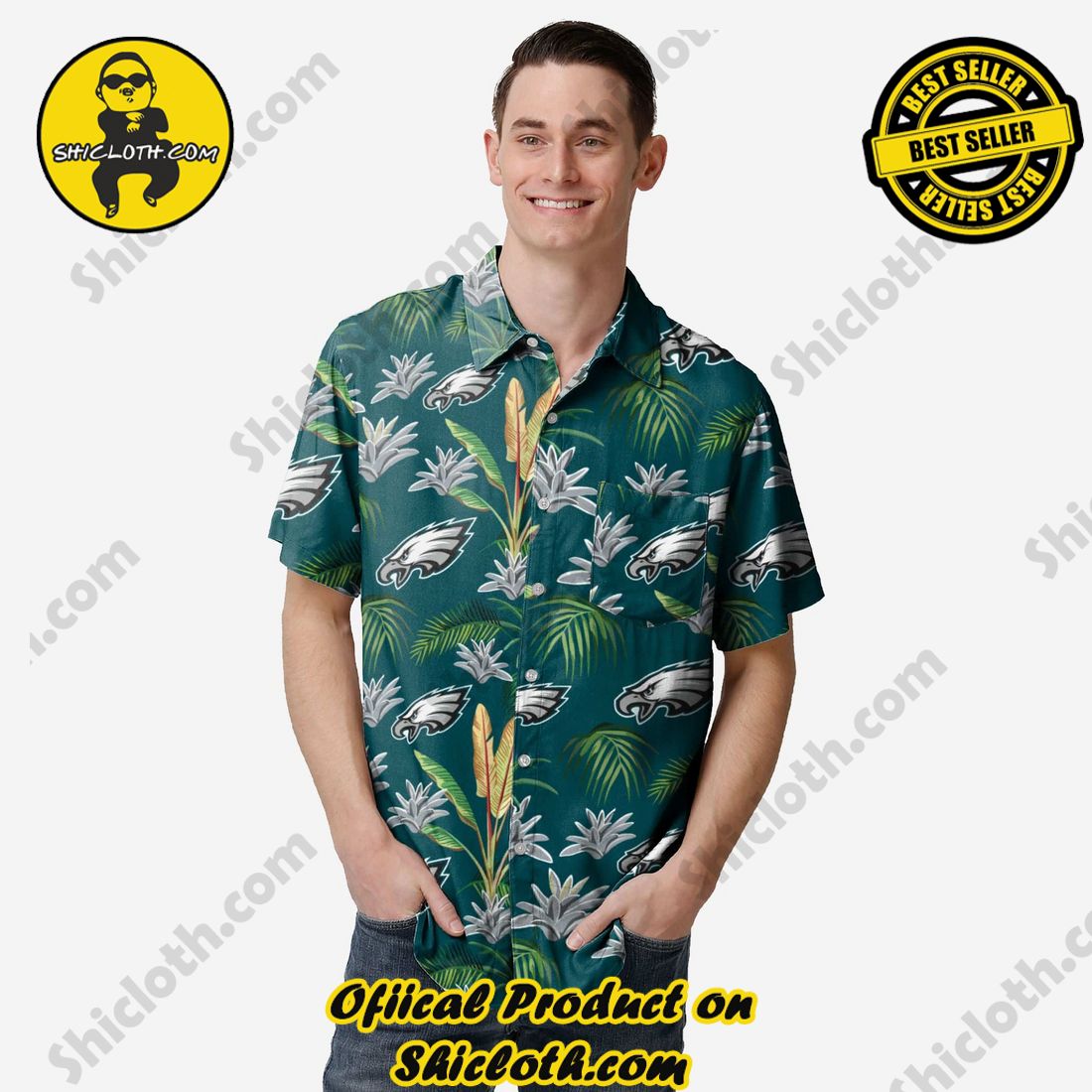 New Trending Hawaiian Shirt And Short in Shicloth 4 Philadelphia Eagles Victory Vacay Button Up Shirt