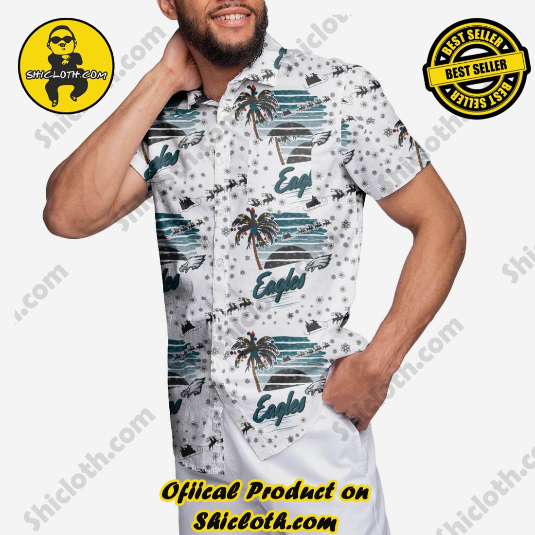 New Trending Hawaiian Shirt And Short in Shicloth 5 Philadelphia Eagles Winter Tropical Button Up Shirt