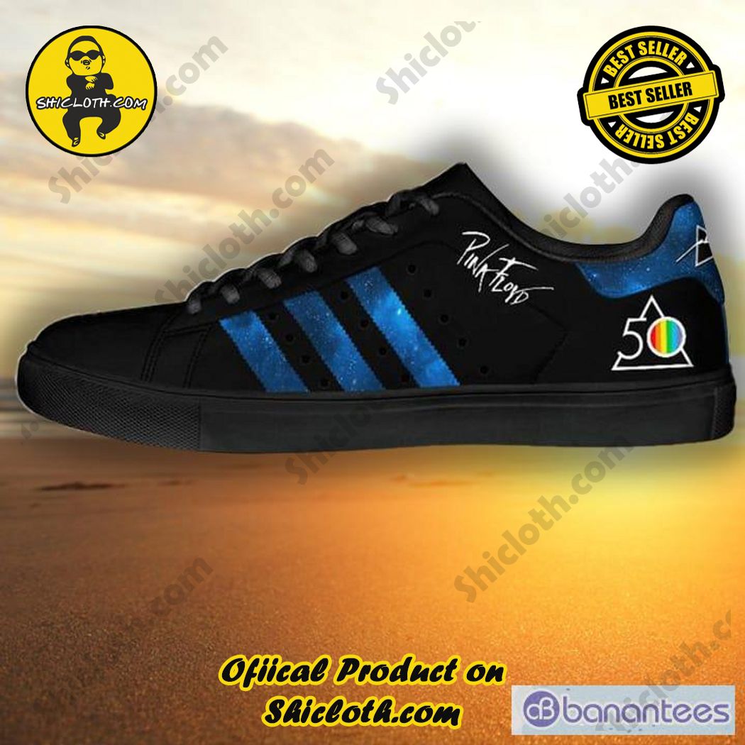 Only 60$. Best seller Hot trending Stan Smith Shoes in Shicloth Store.Click here to buy !! 37 Pink Floyd 50th Anniversary Black Stan Smith Shoes