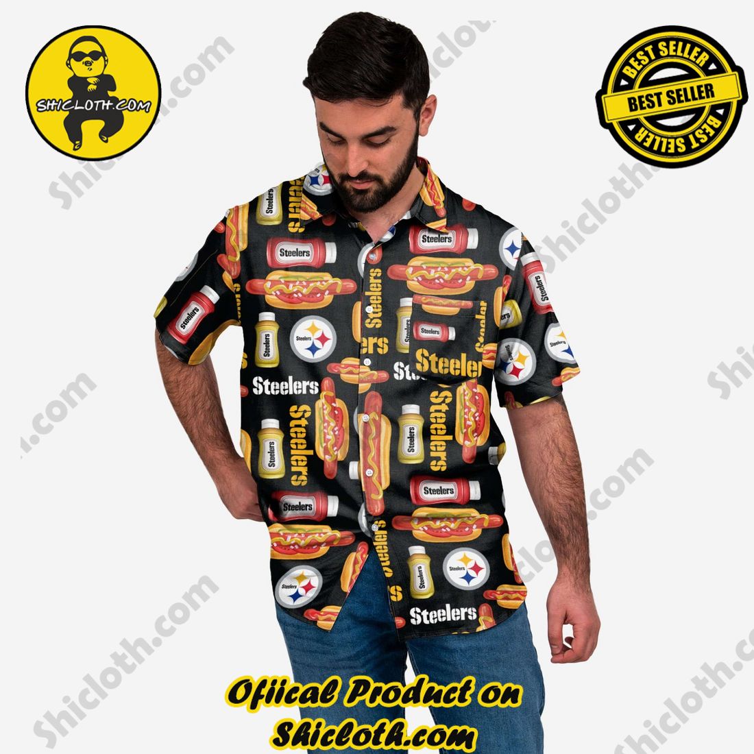 New Trending Hawaiian Shirt And Short in Shicloth 11 Pittsburgh Steelers Grill Pro Button Up Shirt