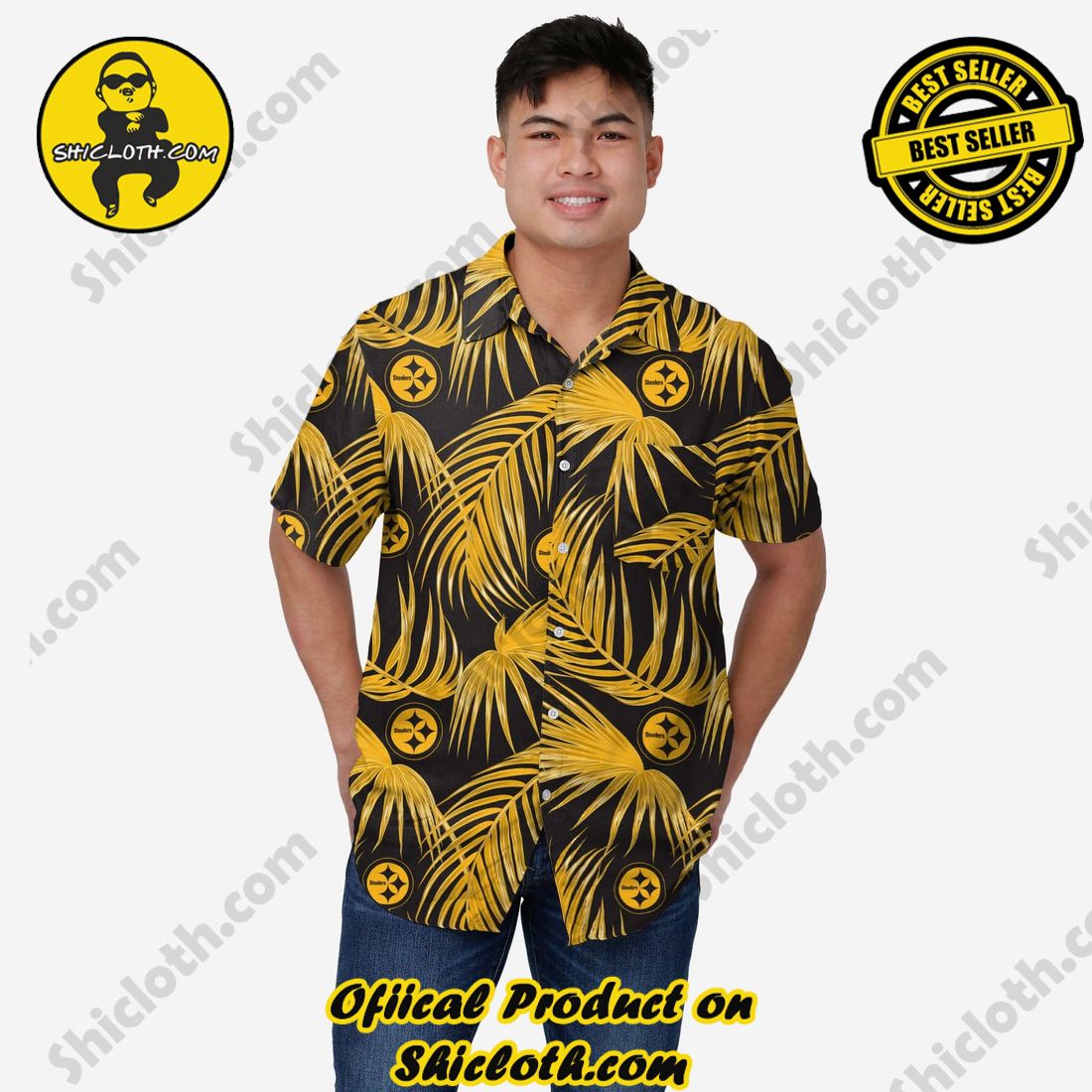 New Trending Hawaiian Shirt And Short in Shicloth 12 Pittsburgh Steelers Hawaiian Button Up Shirt