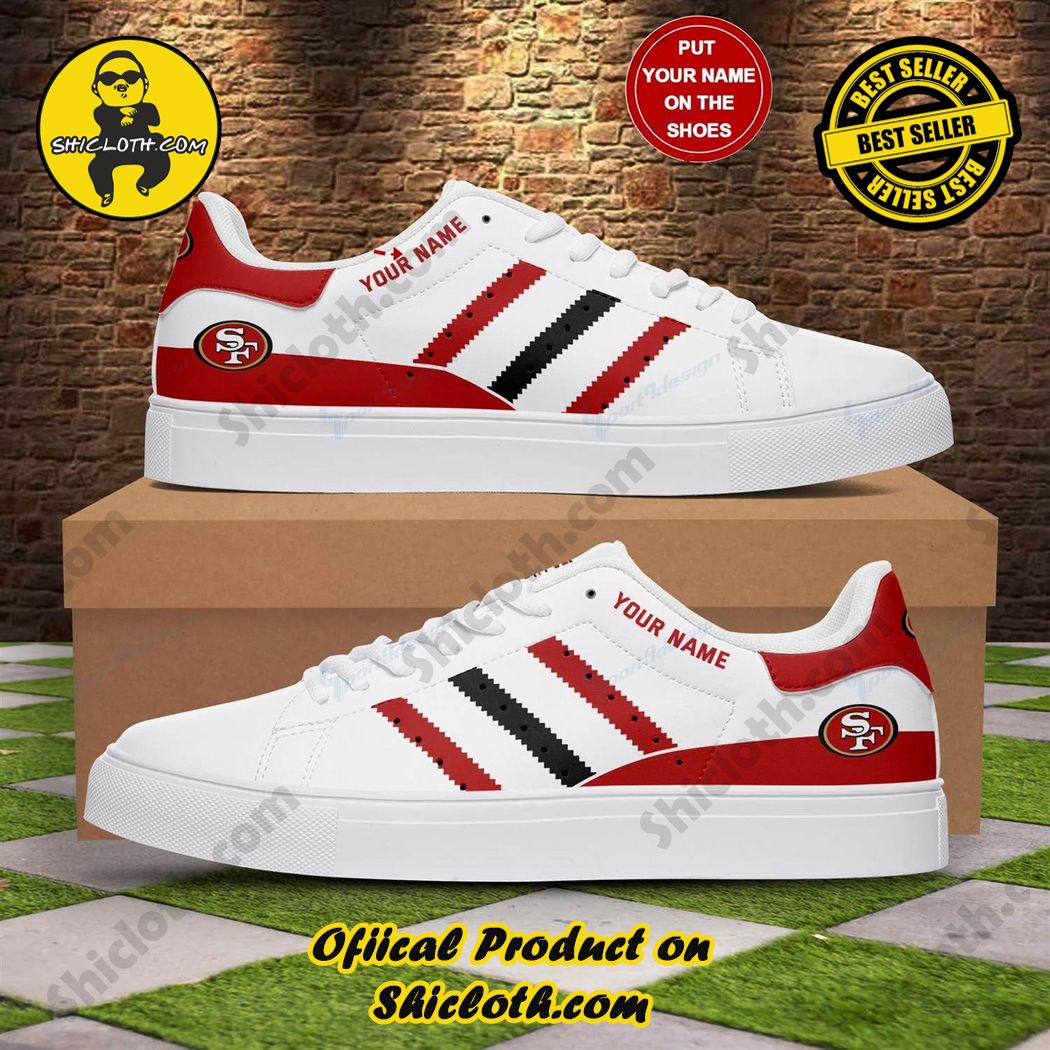 Hot Trending Stan Smith Shoes in Shicloth Store for Christmas 36 San Francisco 49ers Adidas Stan Smith Shoes, Custom Name