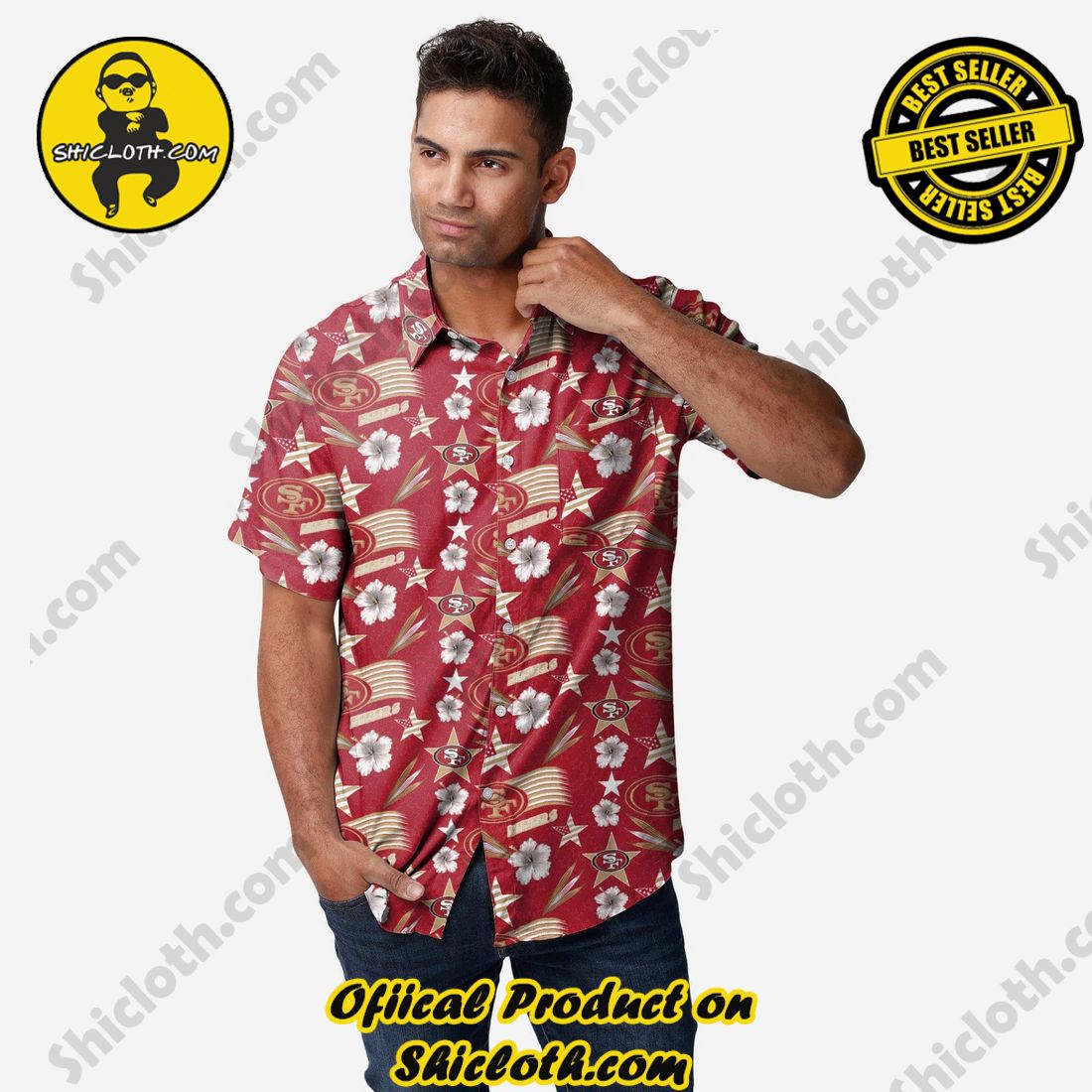 New Trending Hawaiian Shirt And Short in Shicloth 22 San Francisco 49ers Americana Button Up Shirt