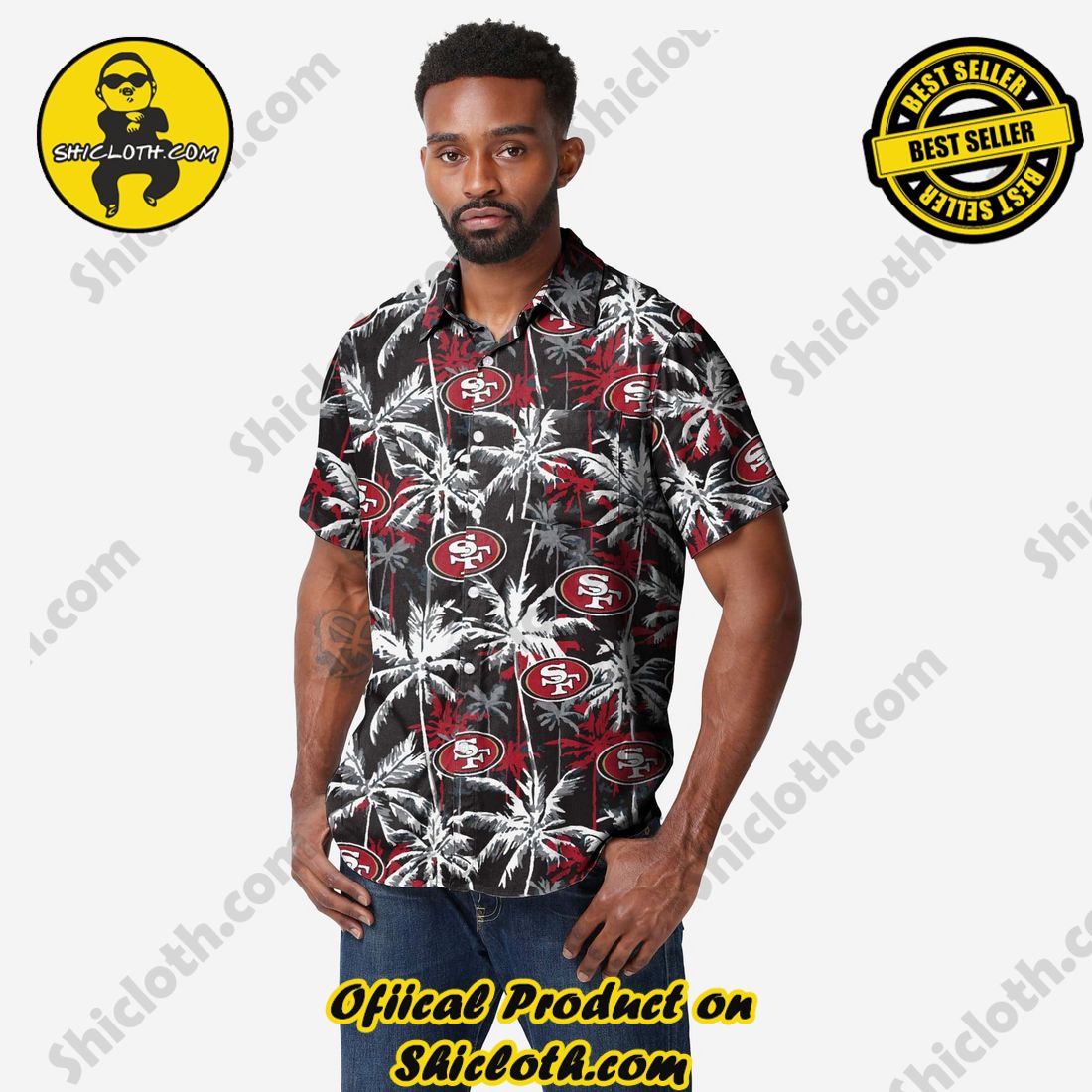 New Trending Hawaiian Shirt And Short in Shicloth 23 San Francisco 49ers Black Floral Button Up Shirt
