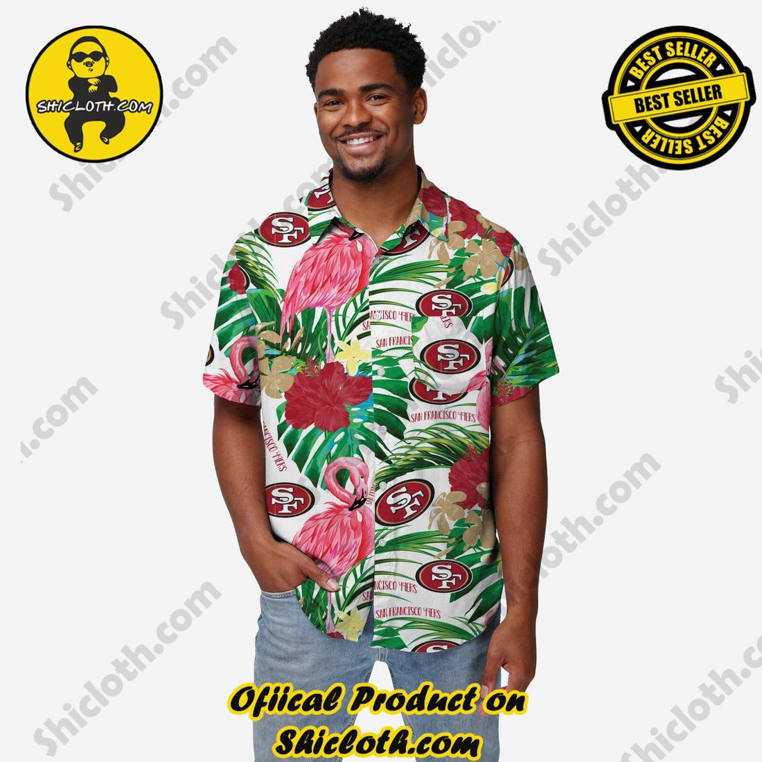 New Trending Hawaiian Shirt And Short in Shicloth 25 San Francisco 49ers Flamingo Button Up Shirt