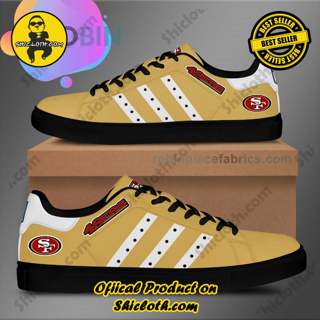 Best Seller Hot Trending Stan Smith Shoes in Shicloth Store.Click here to buy !! 35 San Francisco 49ers Grand Court Adidas Stan Smith Low Top Shoes