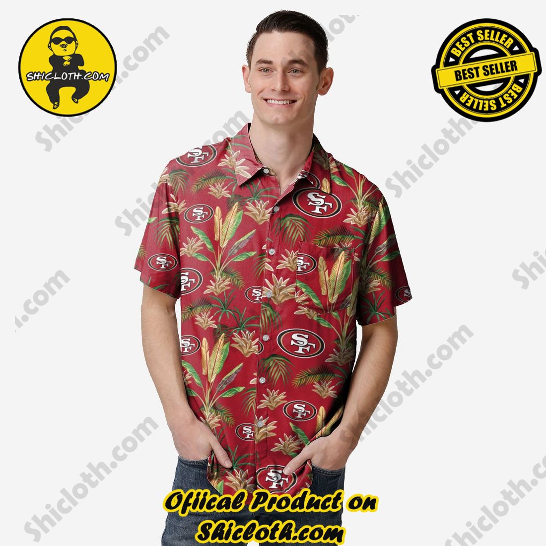 Top Hot Trending Hawaiian Shirt And Short in Shicloth 2 San Francisco 49ers Victory Vacay Button Up Shirt
