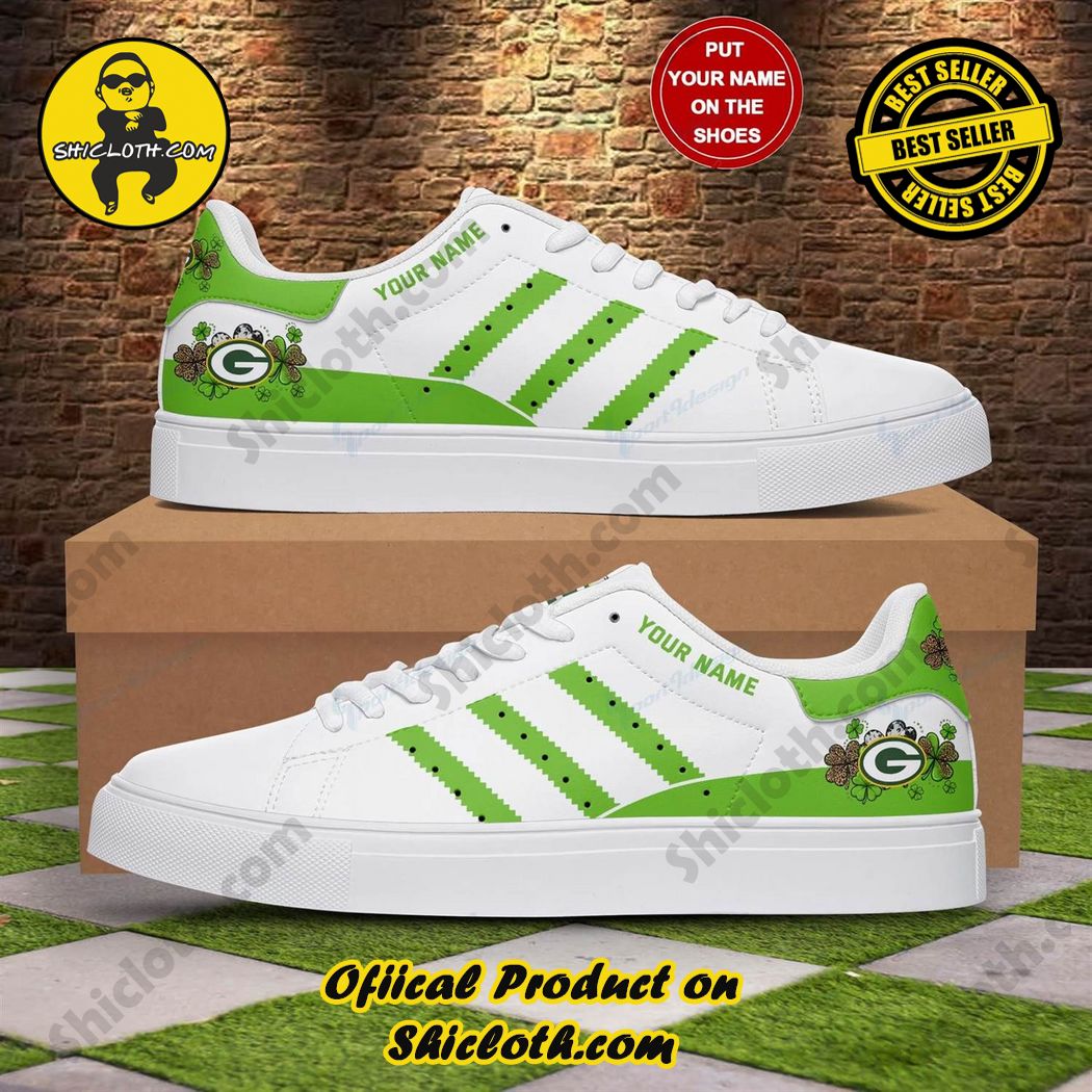 Hot Trending Stan Smith Shoes in Shicloth Store for Christmas 38 Shamrock Leaf Green Bay Packers Adidas Stan Smith Shoes, Custom Name