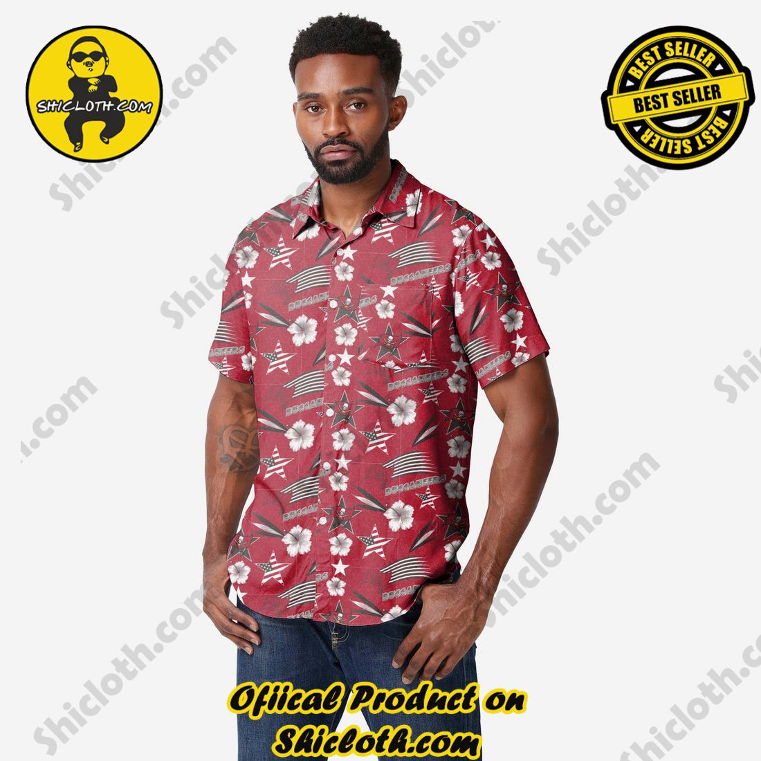 Top Hot Trending Hawaiian Shirt And Short in Shicloth 17 Tampa Bay Buccaneers Americana Button Up Shirt