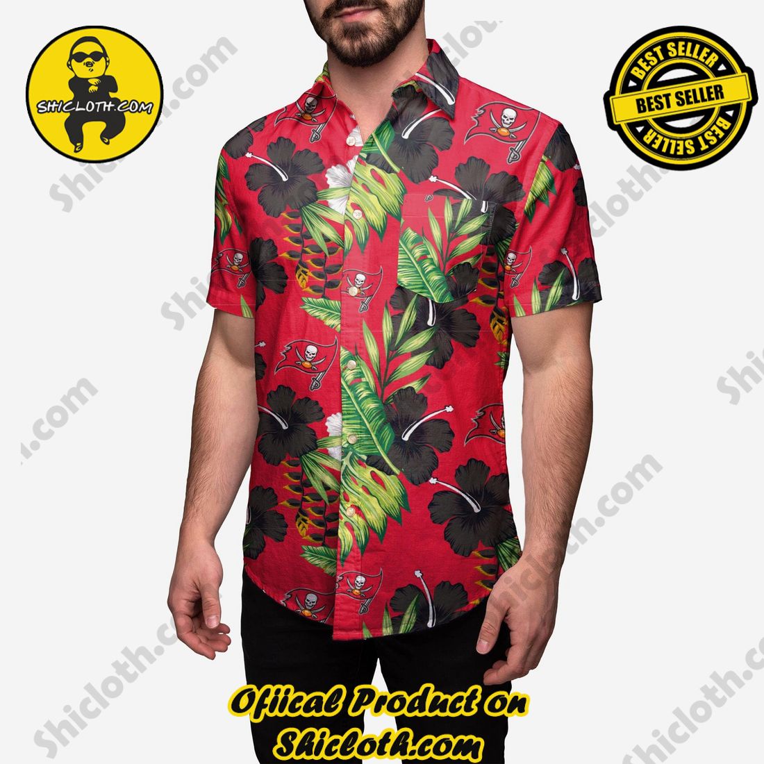 Top Hot Trending Hawaiian Shirt And Short in Shicloth 20 Tampa Bay Buccaneers Floral Button Up Shirt