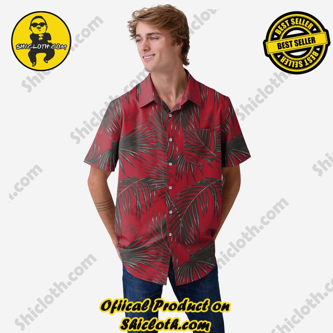Top Hot Trending Hawaiian Shirt And Short in Shicloth 21 Tampa Bay Buccaneers Hawaiian Button Up Shirt