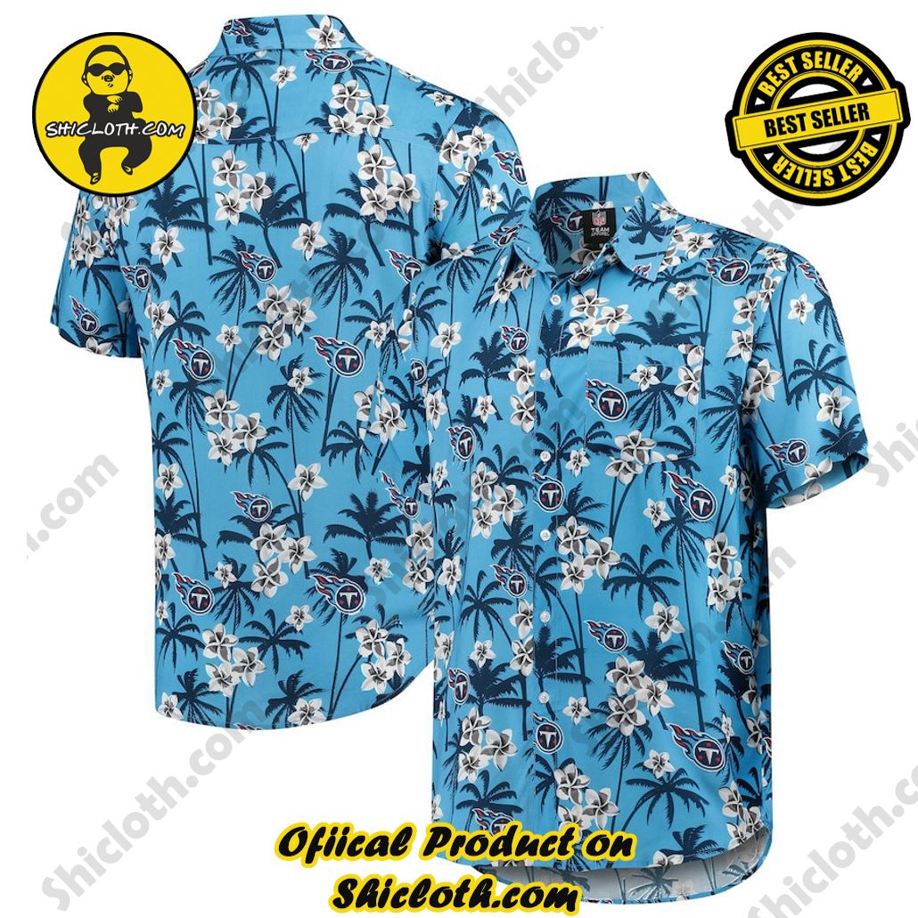Only 30$,Best Seller Hawaiian Shirt And Short in Shicloth !!! Buy it now 28 Tennessee Titans Light Blue Floral Woven Button-Up Hawaiian Shirt