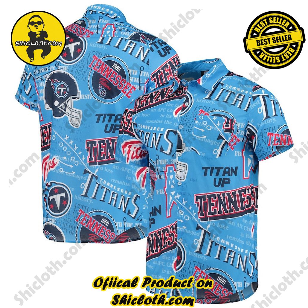 Only 30$,Best Seller Hawaiian Shirt And Short in Shicloth !!! Buy it now 29 Tennessee Titans Light Blue Thematic Button-Up Hawaiian Shirt