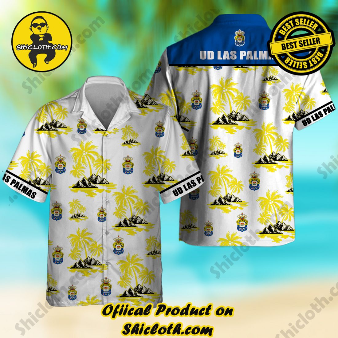 UD Las Palmas Laliga Palm Tree Hawaiian Shirt And Short