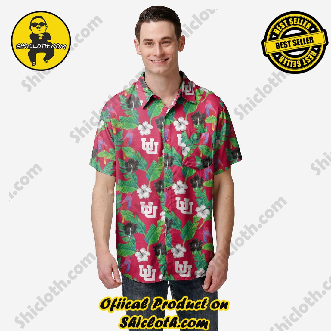 Best Seller Hawaiian Shirt And Short in Shicloth !!! Own it now 5 Utah Utes Floral Button Up Shirt